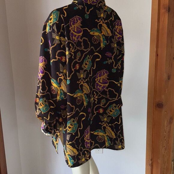 NOTATIONS WOMAN Women’s Black Faberge Egg Jewel Print Tunic Shirt Top 2X - Picture 10 of 14